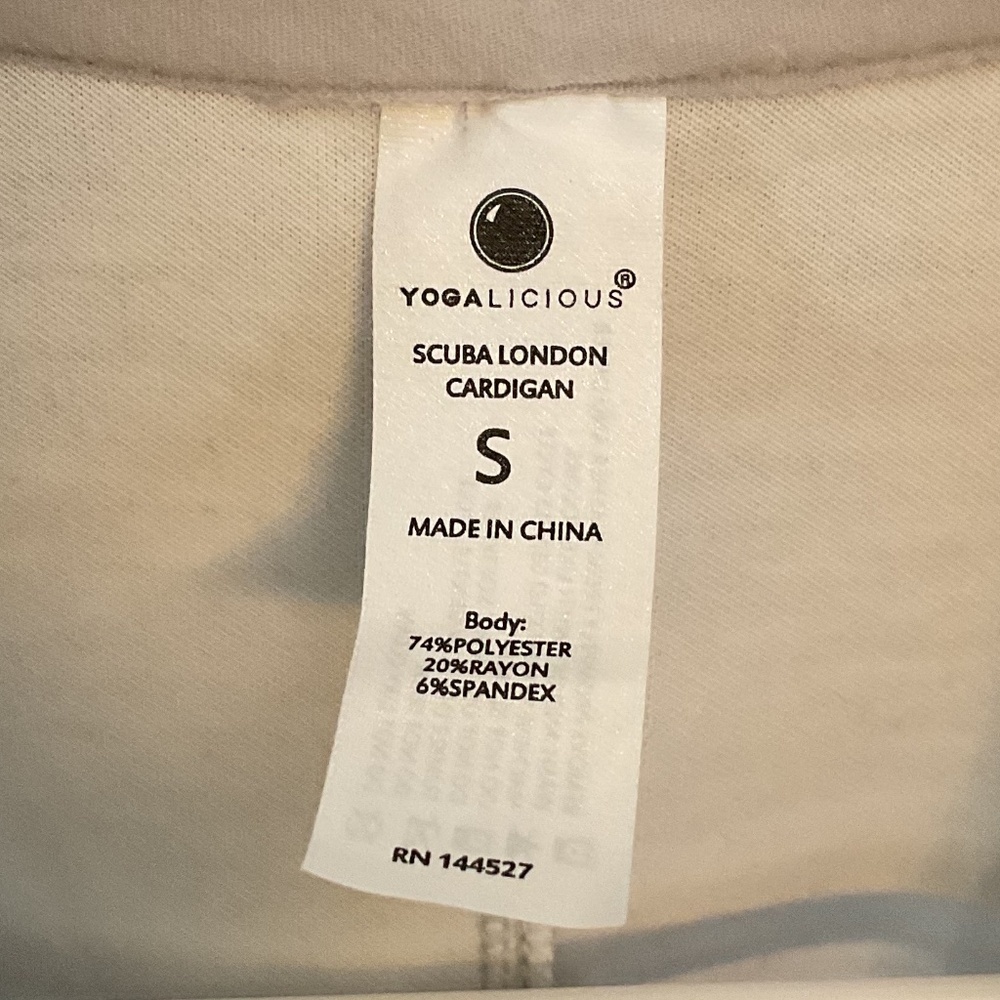 Yogalicious Scuba London Cardigan Size S - Picture 4 of 5